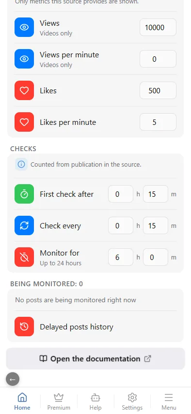 Checks and monitoring