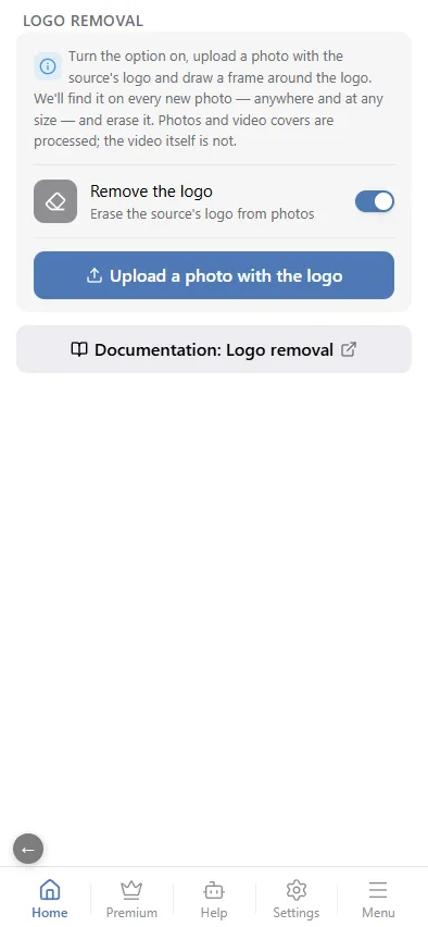 Turn on and upload a photo