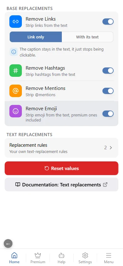 Base replacements and the rules entry